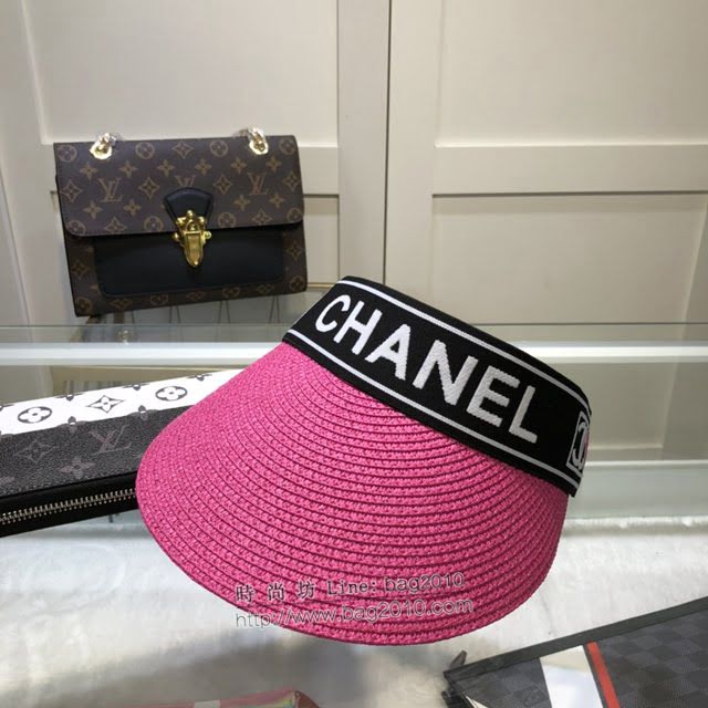 Chanel女士帽子 香奈兒空頂編織草帽  mm1079